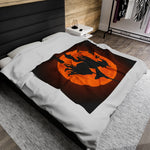 Witch on a broom soft Blanket