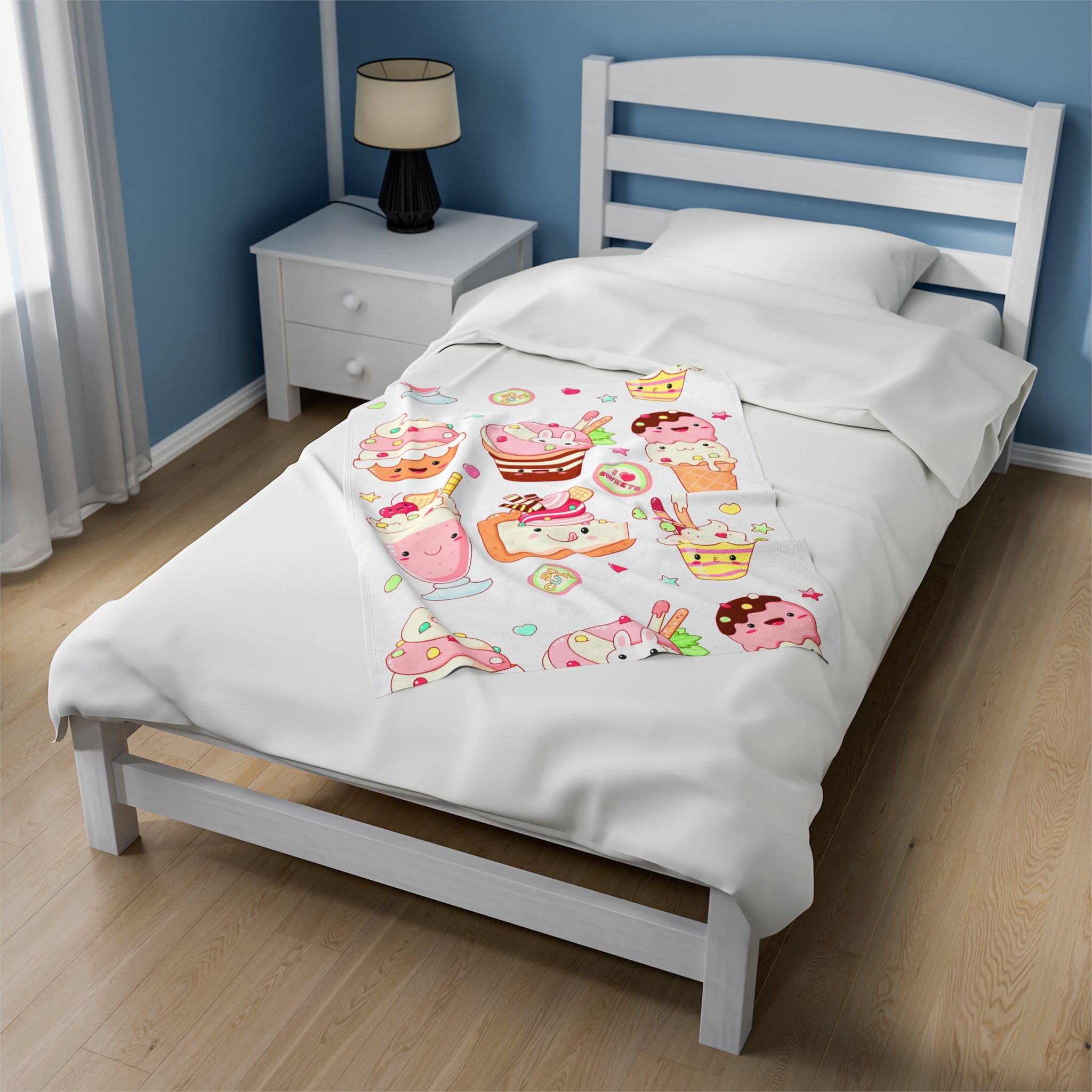 Cartoon Ice Cream Soft Blanket