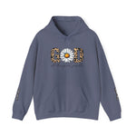 The Quiet Faith Co Sunflower "God" Leopard Print Hoodie