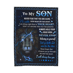 To My Son Soft Blanket Throw