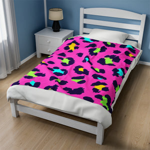 Colorful Leopard Print Soft Blanket