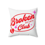 Broken Hearts Club Suede Square Pillow