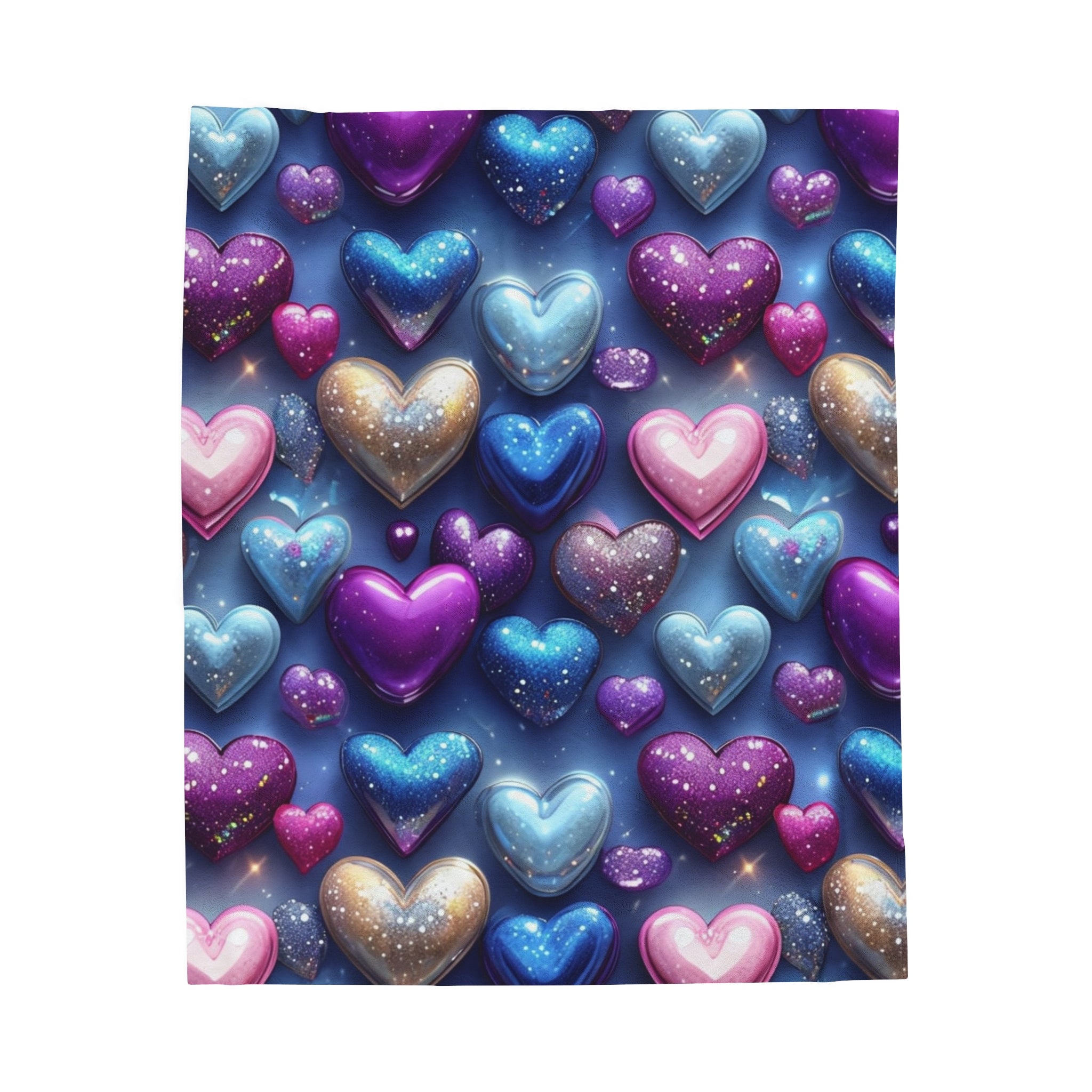 Magenta Hearts Soft Blanket