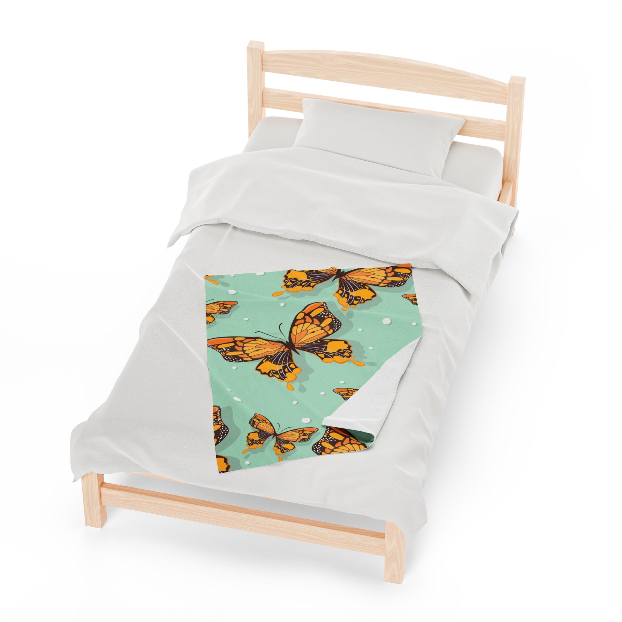 Flying Butterflies Velveteen Soft Blanket