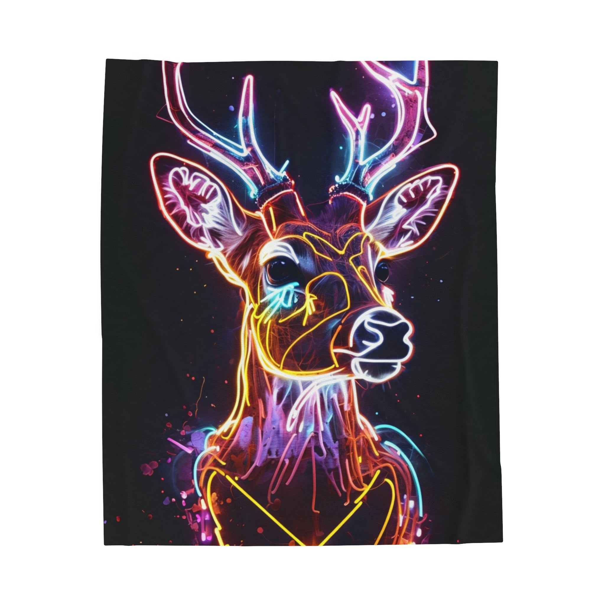 Neon Deer Soft Blanket