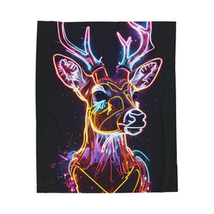 Neon Deer Soft Blanket