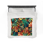 Flowers and Vines Velveteen Soft Blanket