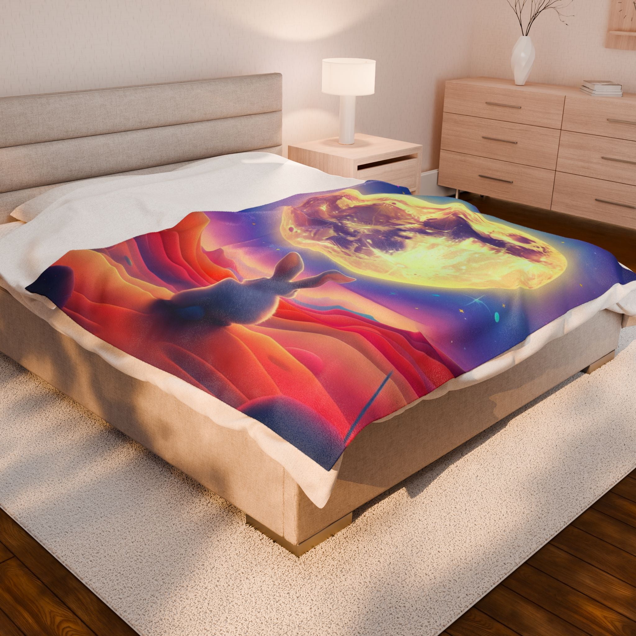 Peaceful Bunny Soft Blanket