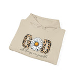 The Quiet Faith Co Sunflower "God" Leopard Print Hoodie