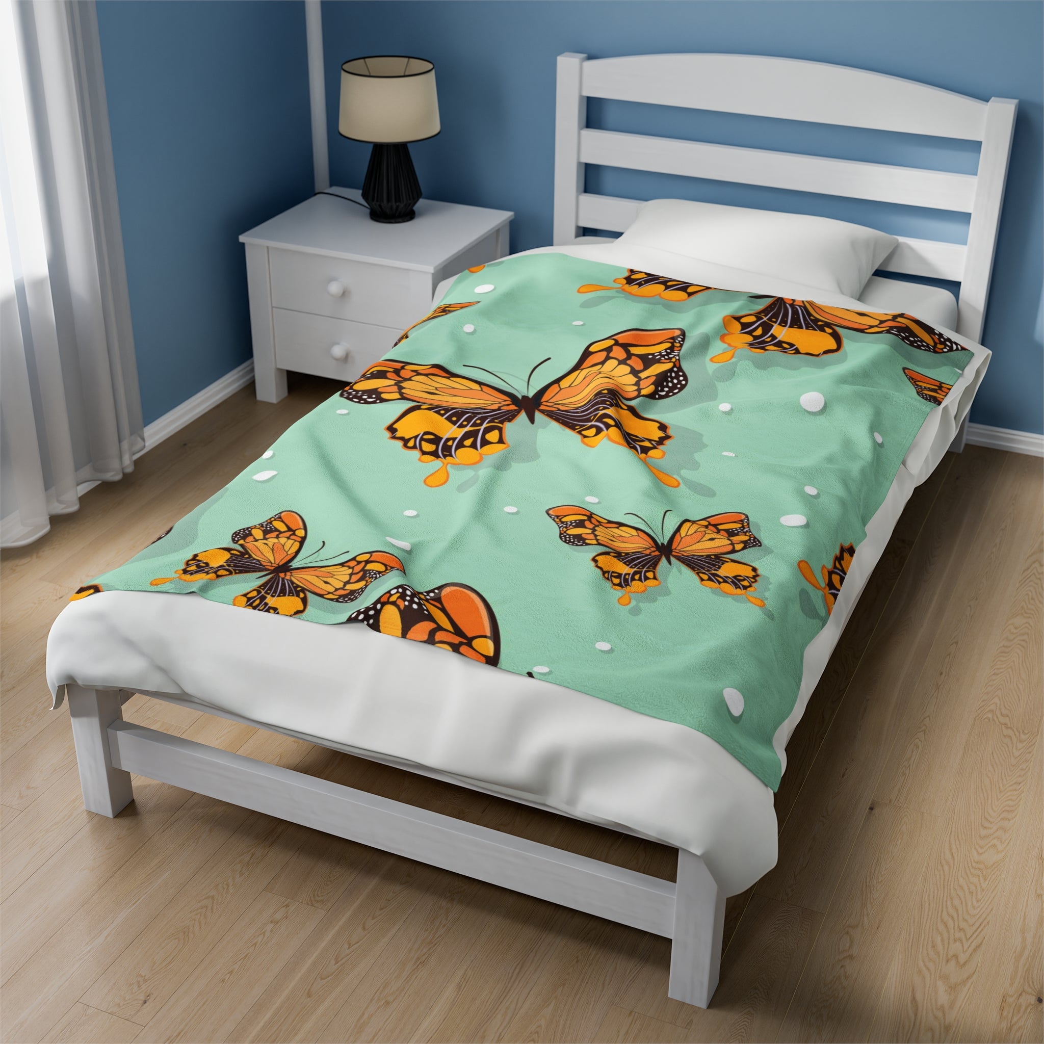 Flying Butterflies Velveteen Soft Blanket