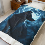 The Wolf & Full Moon Soft Blanket