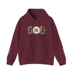 The Quiet Faith Co Sunflower "God" Leopard Print Hoodie
