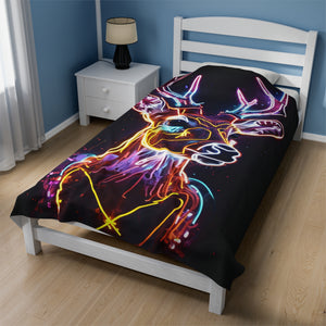 Neon Deer Soft Blanket