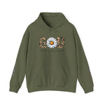 The Quiet Faith Co Sunflower "God" Leopard Print Hoodie