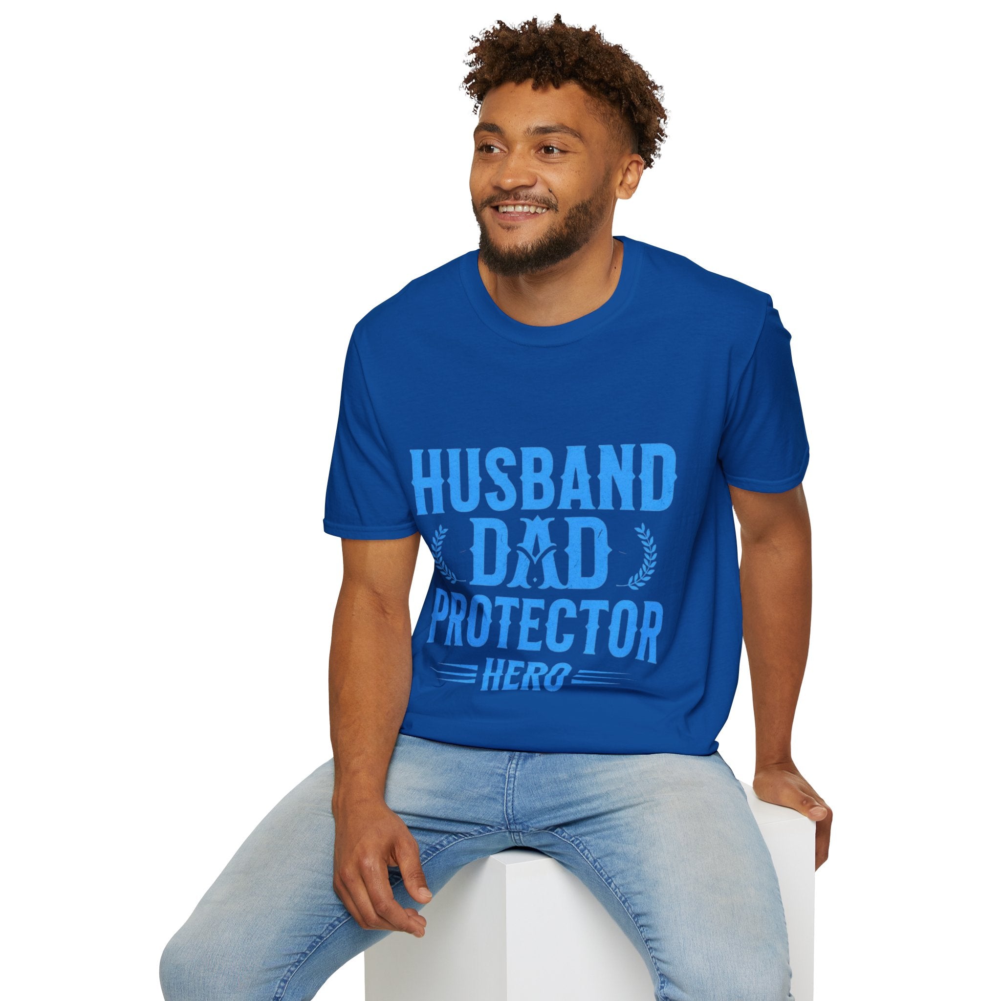 Husband Dad Protector Hero Soft style T-Shirt