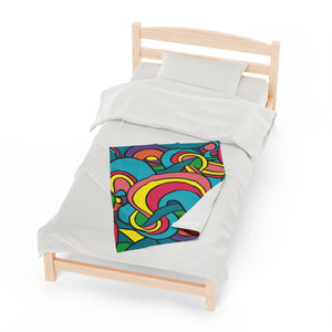 Colorful Pattern Velveteen Soft Blanket