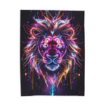 Neon Lion Soft Blanket