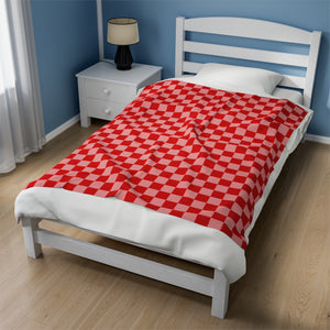 Red Checkered Soft Blanket