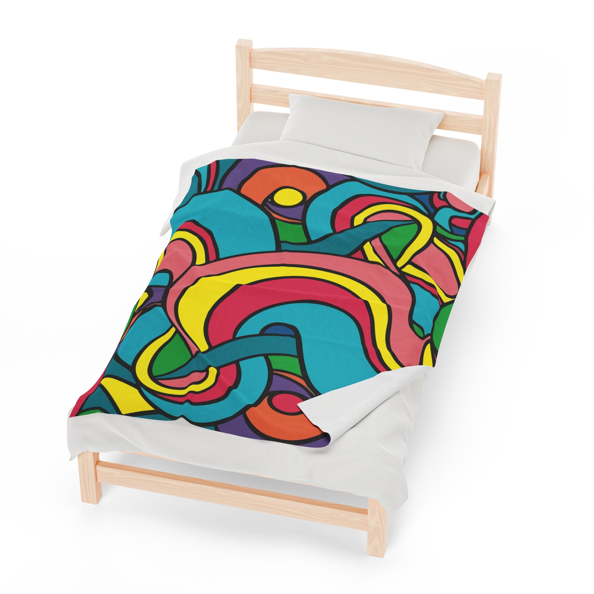 Colorful Pattern Velveteen Soft Blanket