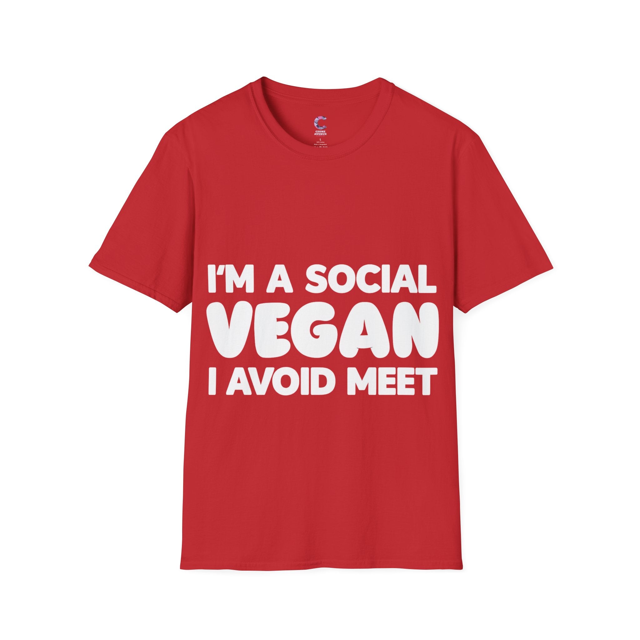 I'm a social vegan I avoid meet Anti-Social T-Shirt