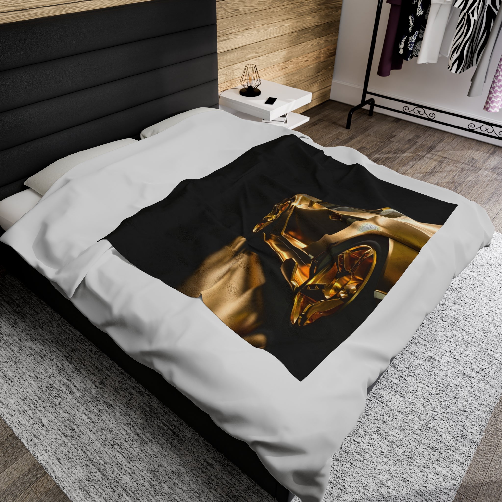 Gold Fast Car Soft Blanket