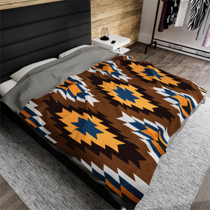 Cultural Themed Velveteen Soft Blanket