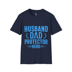 Husband Dad Protector Hero Soft style T-Shirt