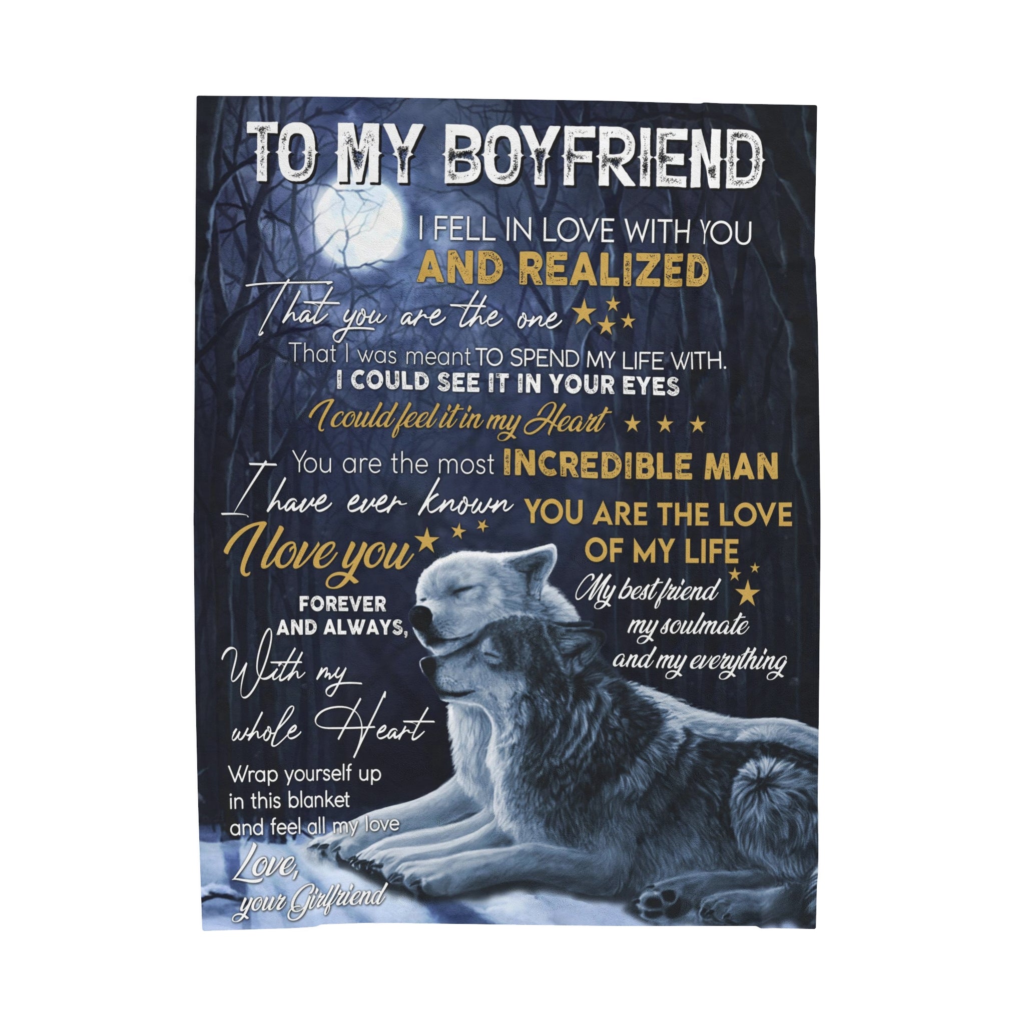 To My Boyfriend Soft Blanket Throw