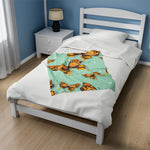 Flying Butterflies Velveteen Soft Blanket