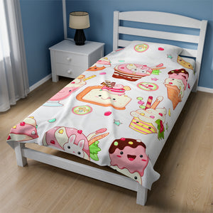 Cartoon Ice Cream Soft Blanket