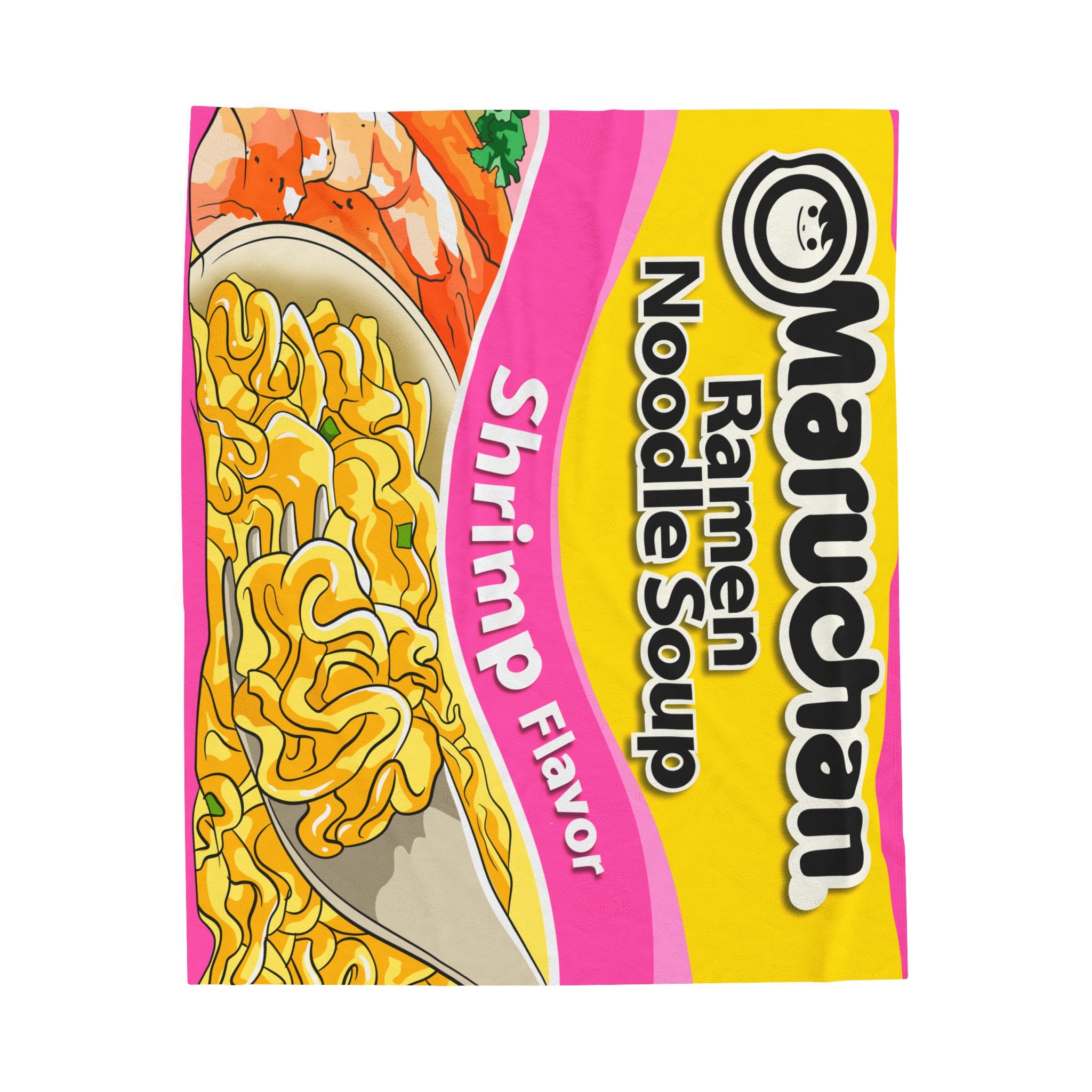 Ramen Shrimp Soft Blanket