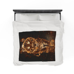 Fire Lion Soft Blanket