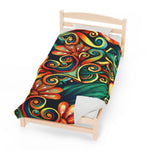 Flowers and Vines Velveteen Soft Blanket