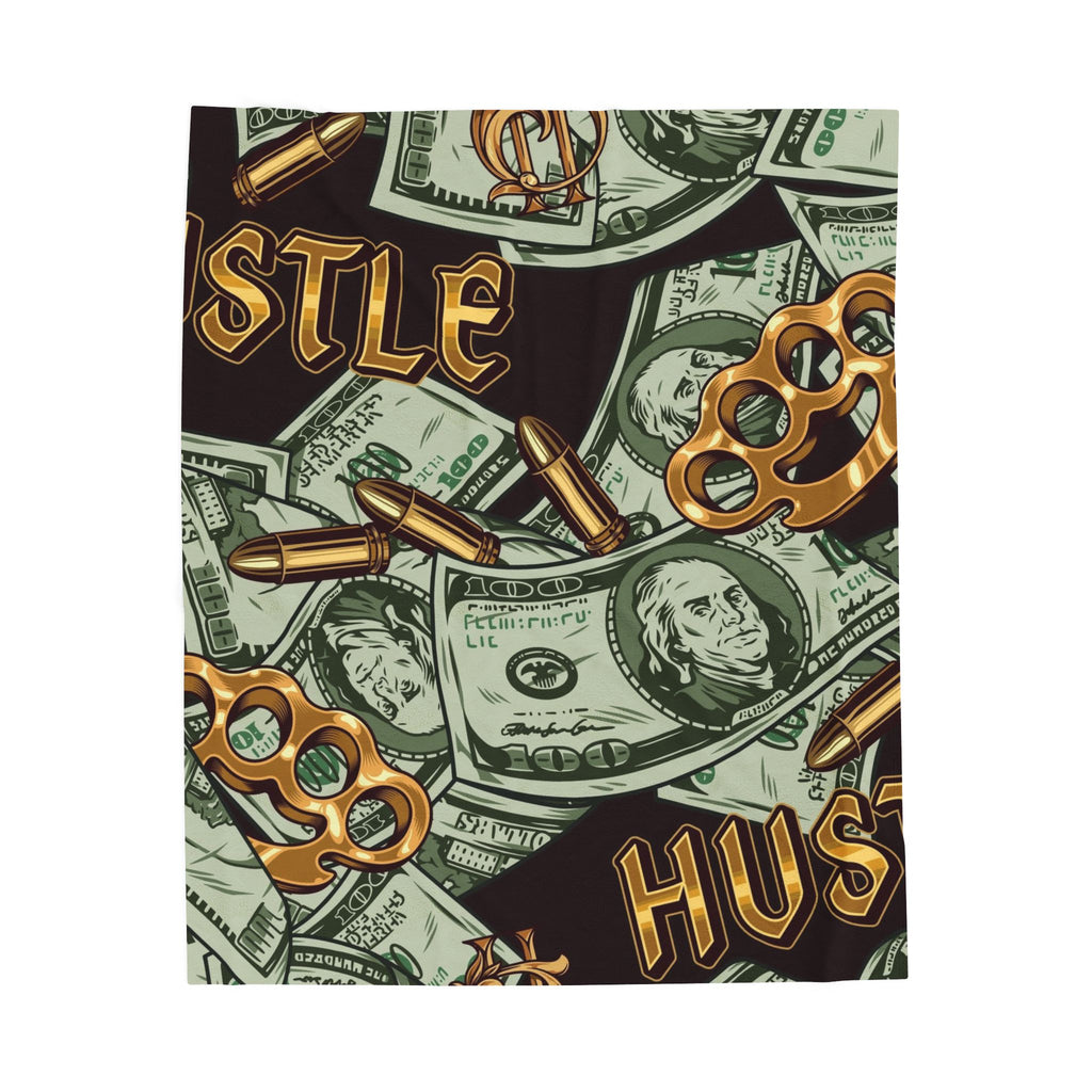 Plush Blanket - Hustle with Money Design