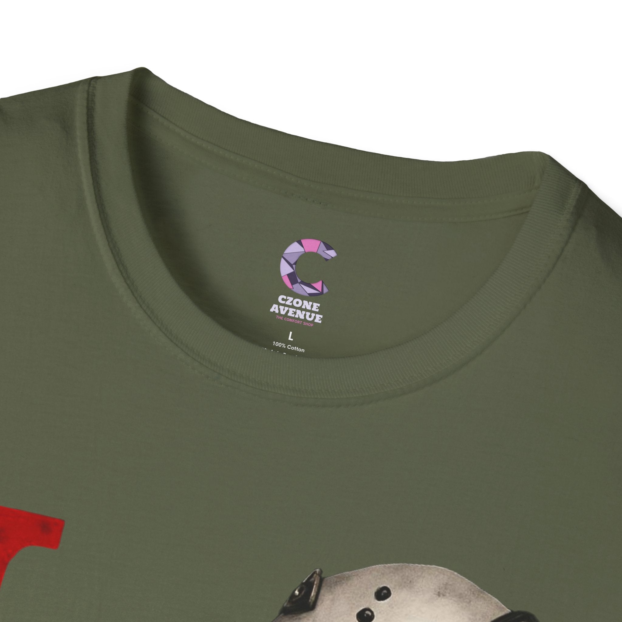 Halloween Horror Unisex T-Shirt with Dripping Blood and Hockey Mask Design