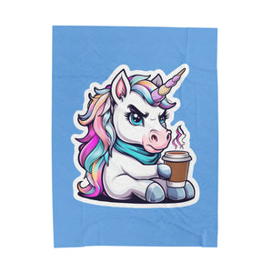 Serious Unicorn Soft Blanket