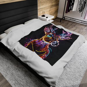 Neon Deer Soft Blanket