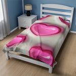 Big Pink Hearts Soft Blanket