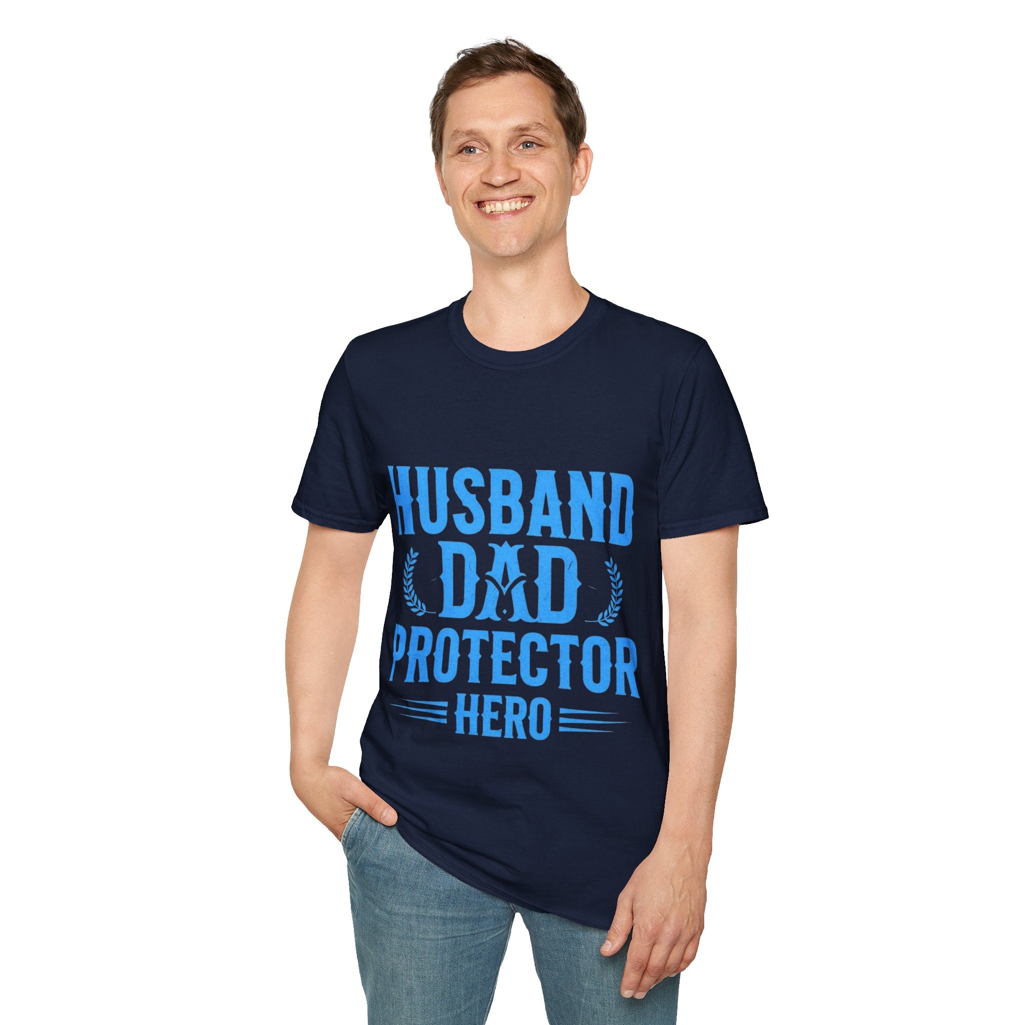 Husband Dad Protector Hero Soft style T-Shirt