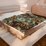 Plush Blanket - Hustle with Money Design