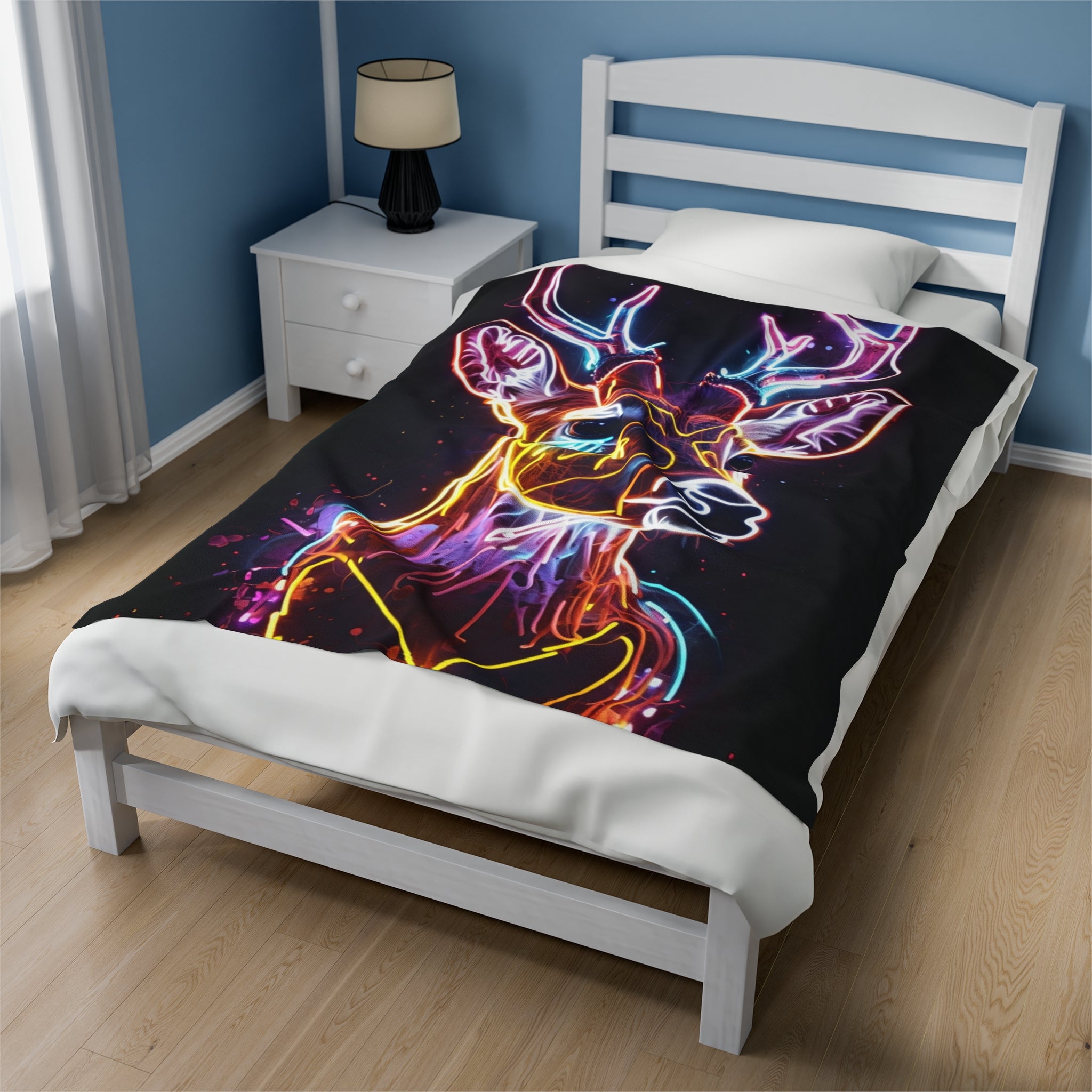 Neon Deer Soft Blanket