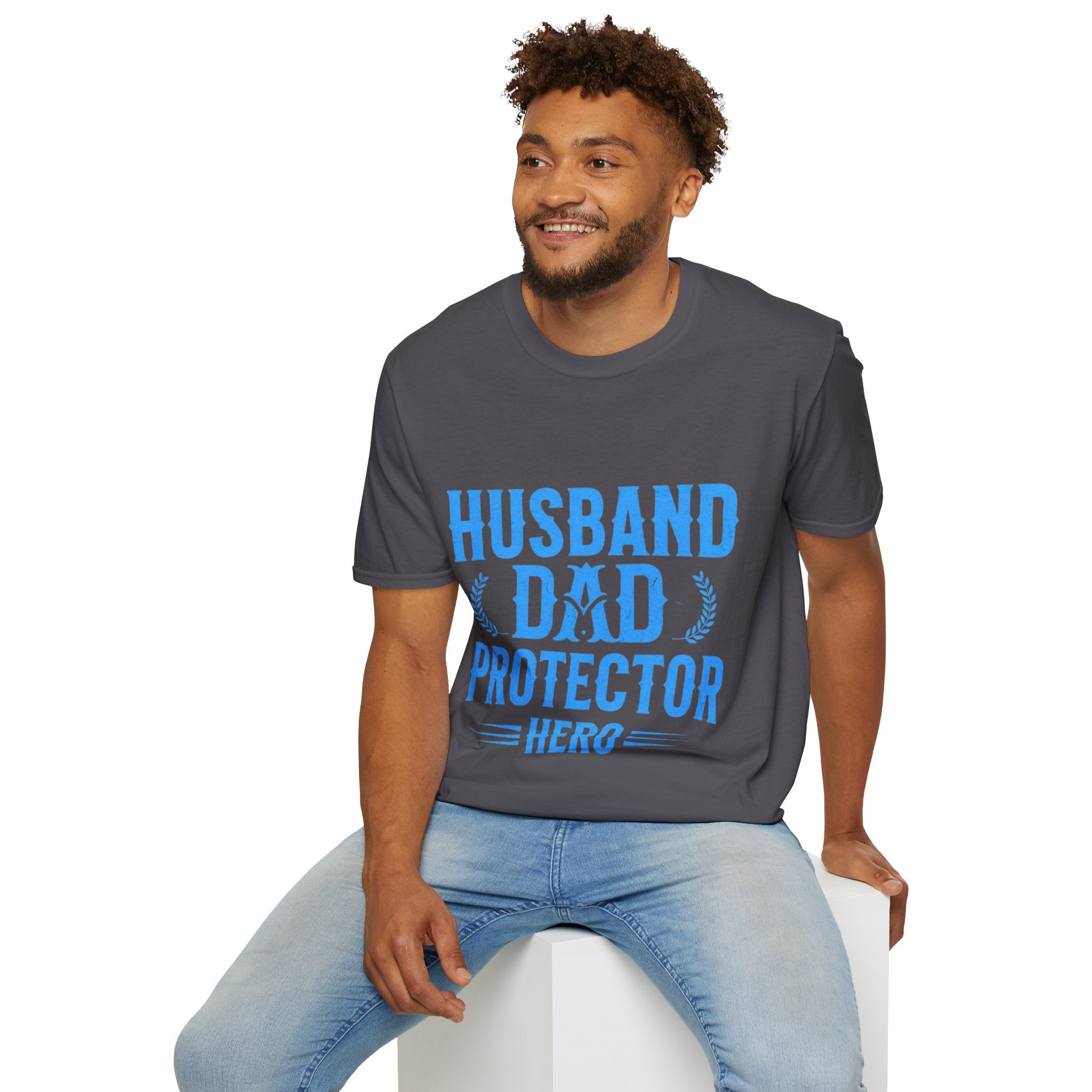 Husband Dad Protector Hero Soft style T-Shirt