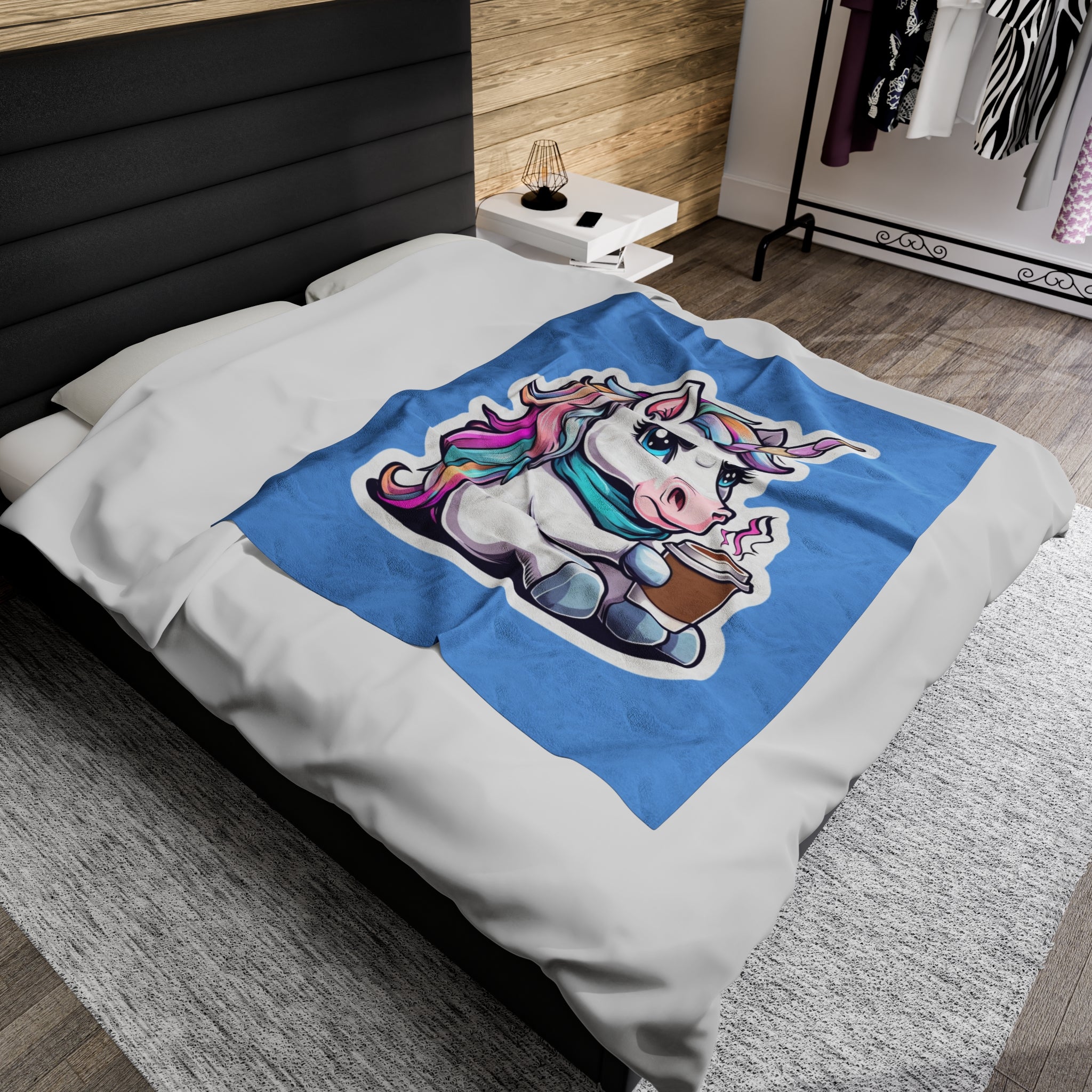 Serious Unicorn Soft Blanket