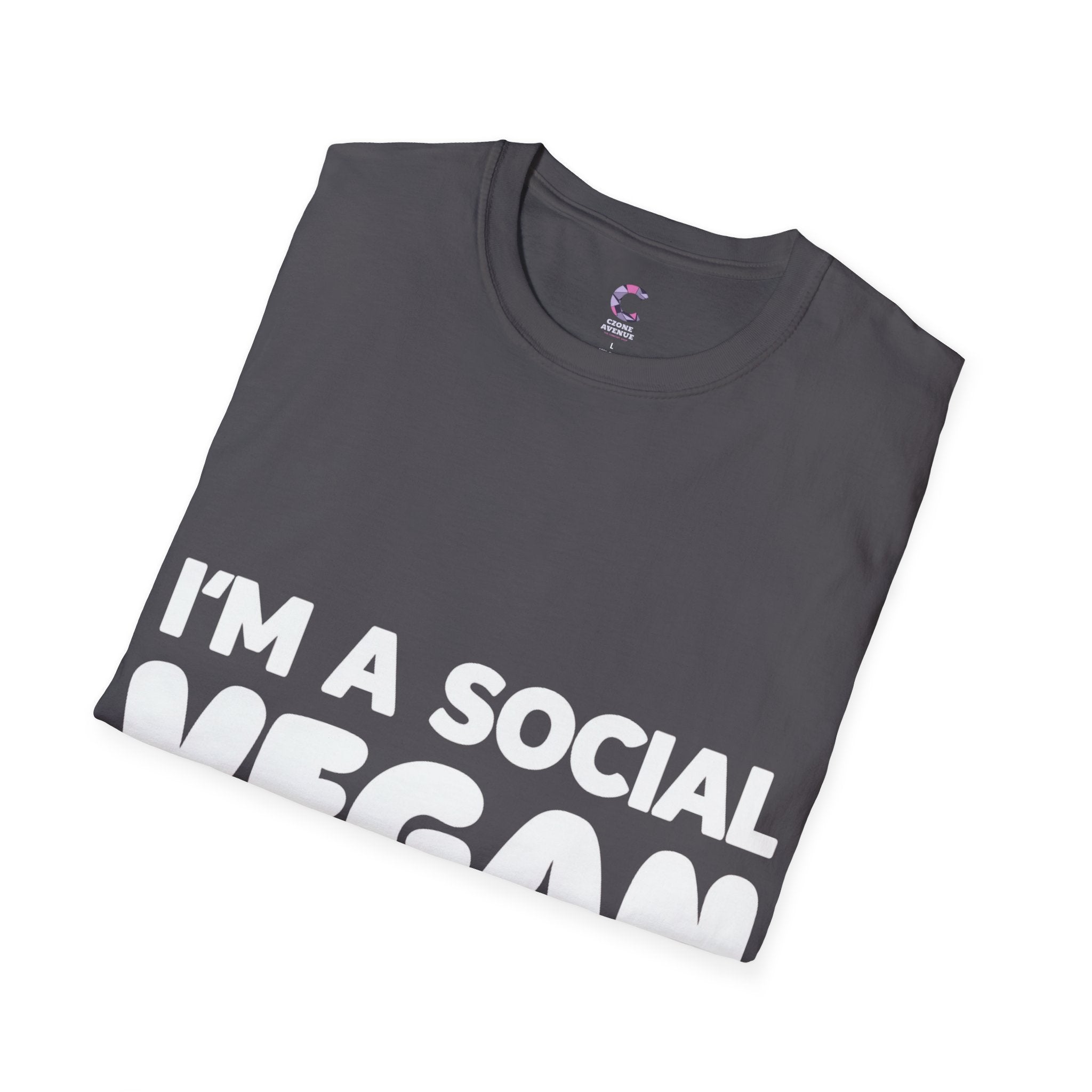 I'm a social vegan I avoid meet Anti-Social T-Shirt