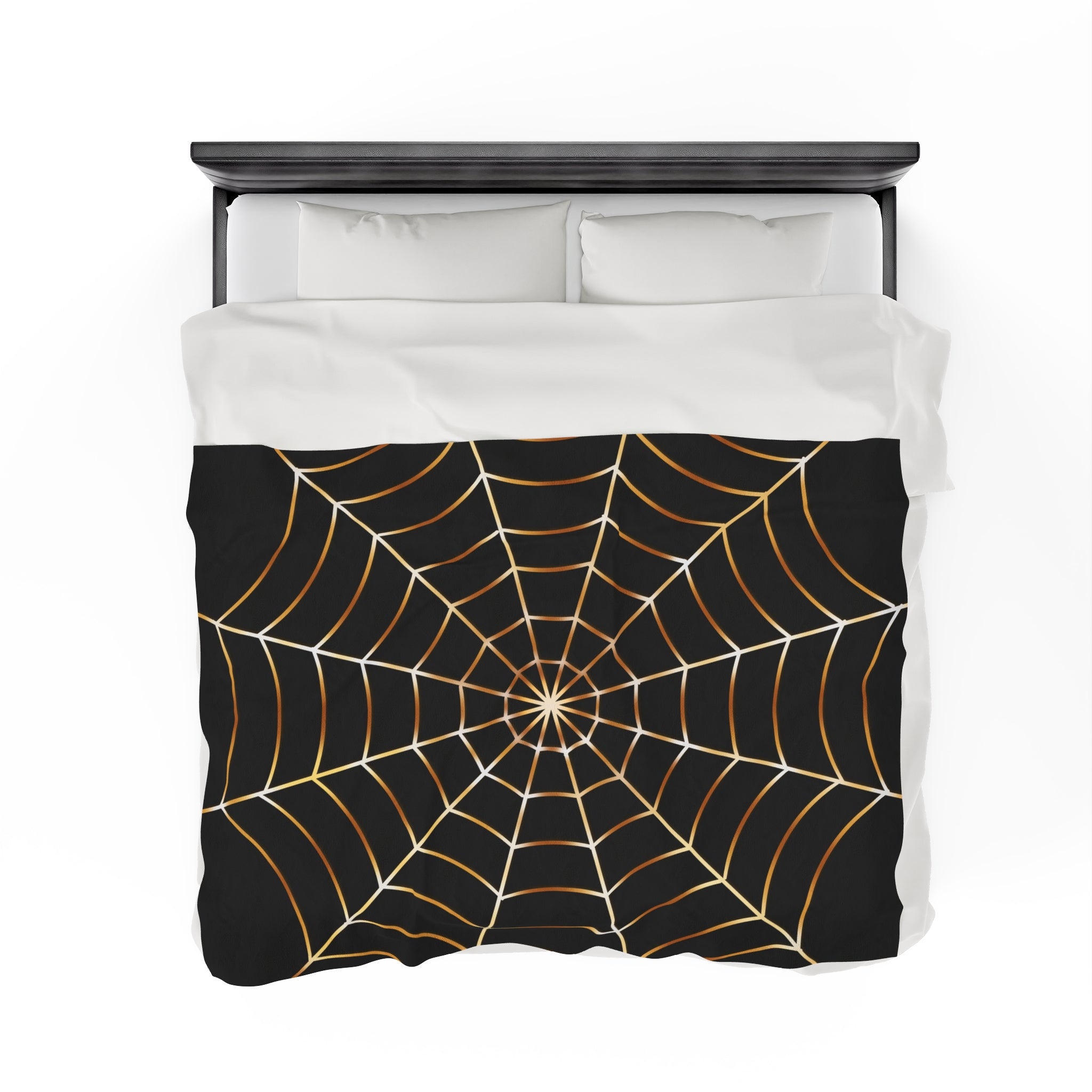 Spiderweb Themed Velveteen Soft Blanket