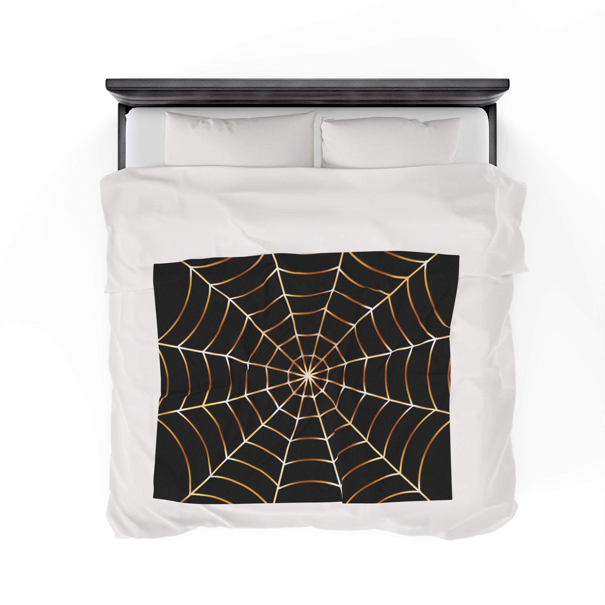 Spiderweb Themed Velveteen Soft Blanket