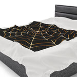 Spiderweb Themed Velveteen Soft Blanket