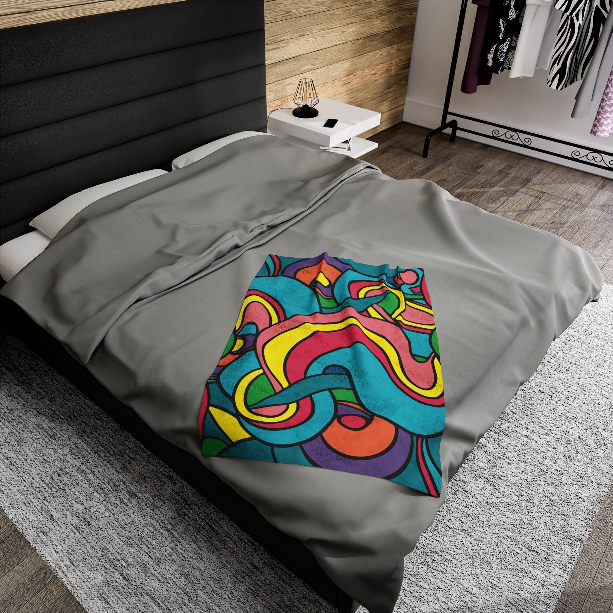 Colorful Pattern Velveteen Soft Blanket