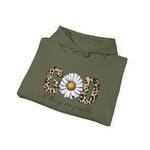 The Quiet Faith Co Sunflower "God" Leopard Print Hoodie