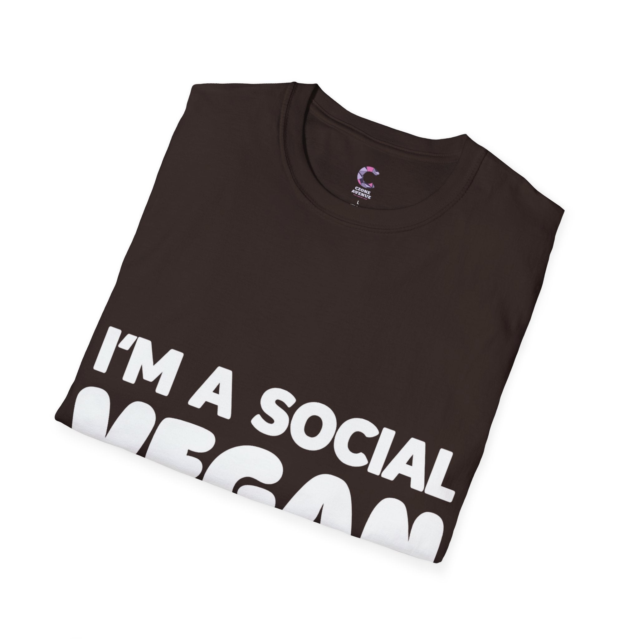 I'm a social vegan I avoid meet Anti-Social T-Shirt